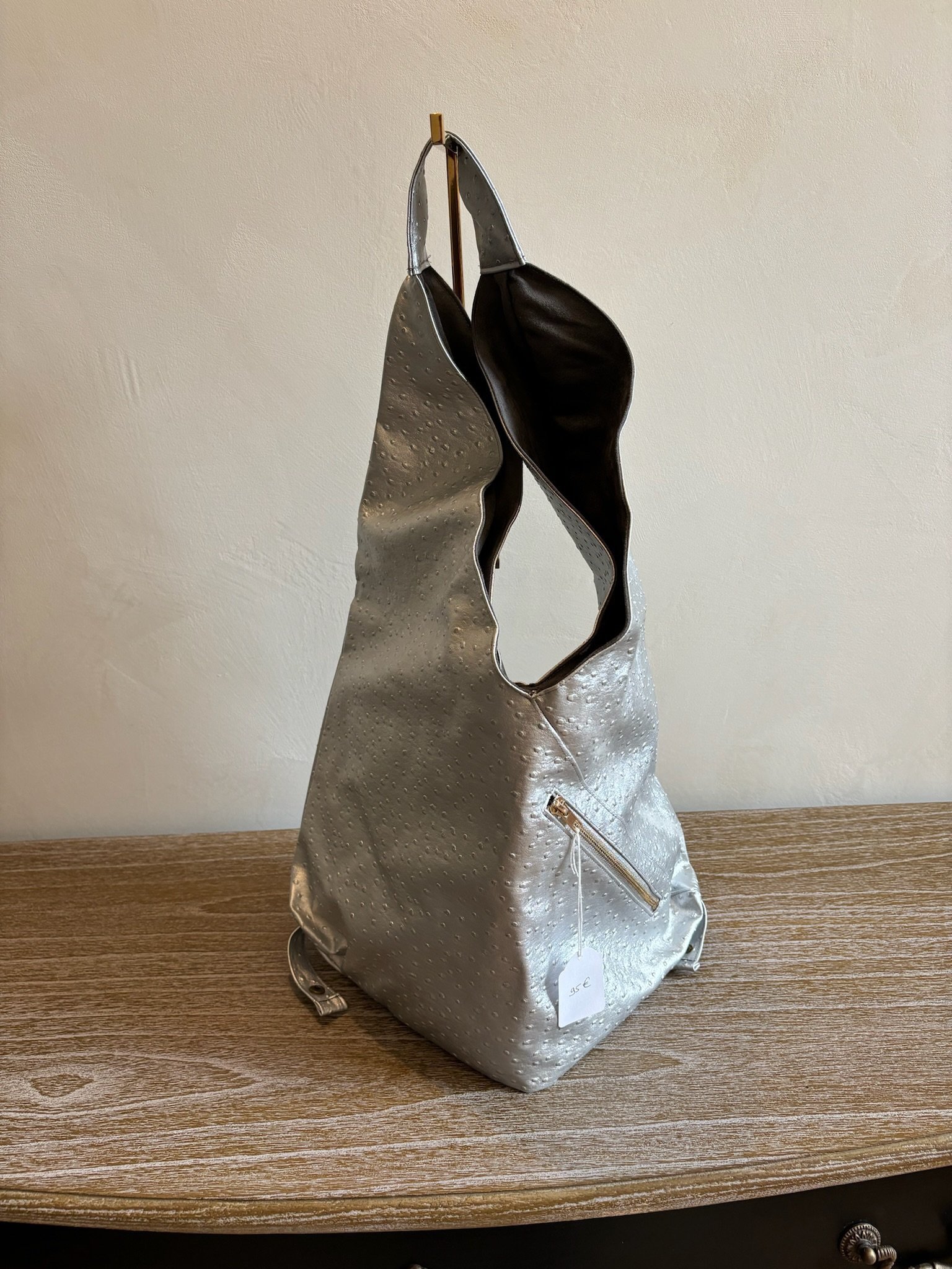 Sac Origami argent – Image 3