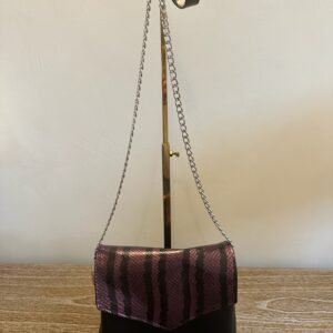 Sac soirée enveloppe serpent violine