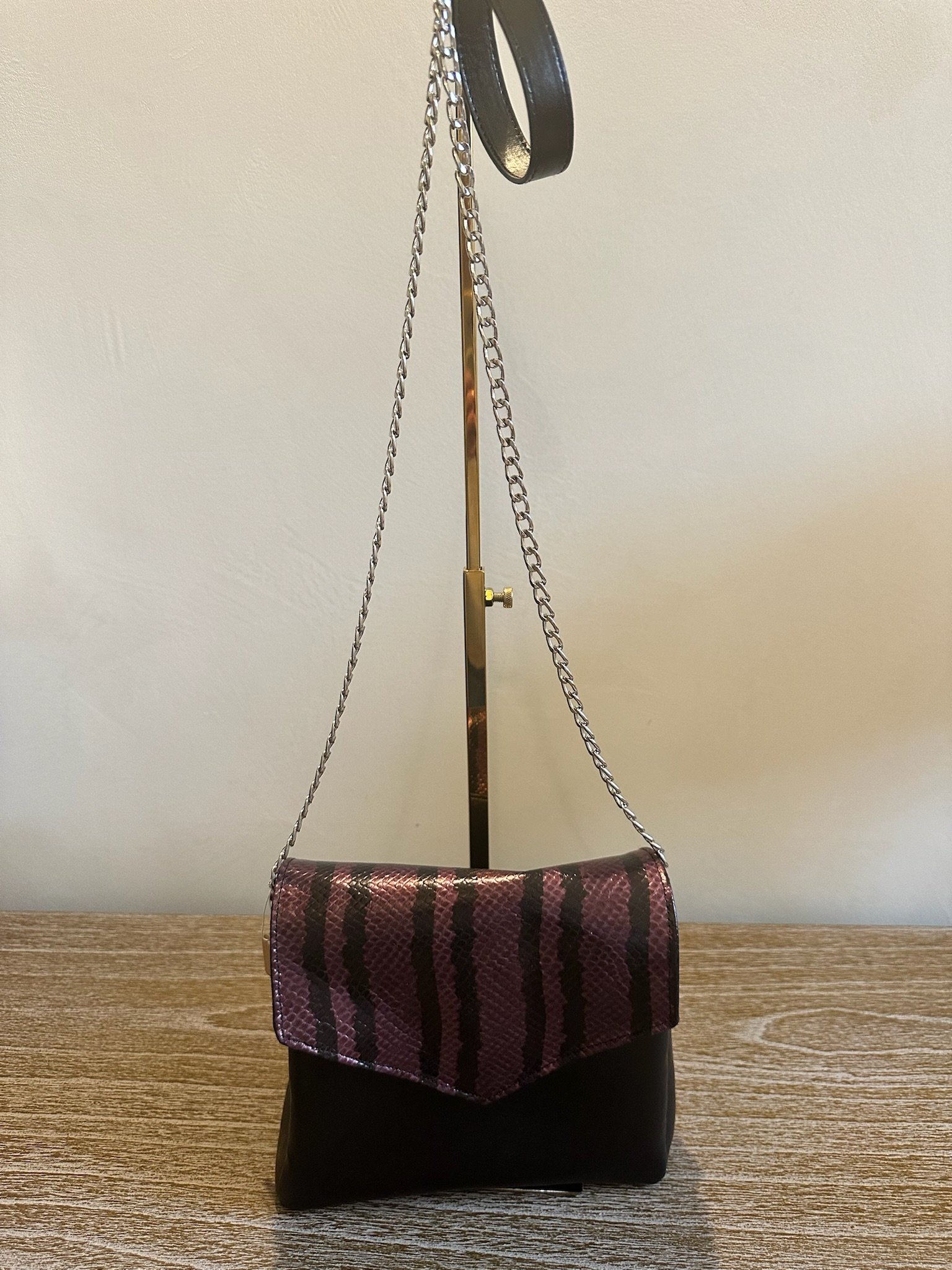 Sac soirée enveloppe serpent violine – Image 2