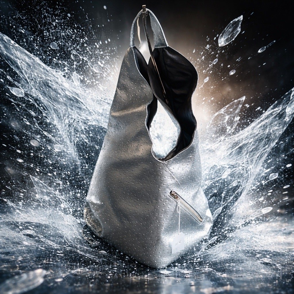 Sac Origami argent – Image 2