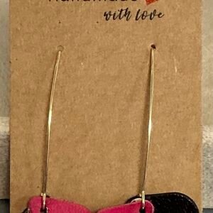 Boucles d’oreilles en cuir faites main – Plusieurs tailles, formes et coloris disponibles