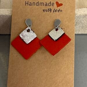 Boucles d’oreilles en cuir faites main – Plusieurs tailles, formes et coloris disponibles