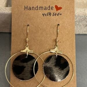 Boucles d’oreilles en cuir faites main – Plusieurs tailles, formes et coloris disponibles