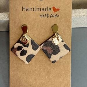 Boucles d’oreilles en cuir faites main – Plusieurs tailles, formes et coloris disponibles