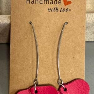 Boucles d’oreilles en cuir faites main – Plusieurs tailles, formes et coloris disponibles